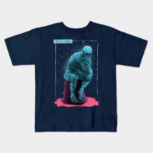 Blue Thinker Kids T-Shirt